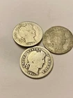 1900 2 & 1911 Barber Dime very legible with 90% Silver