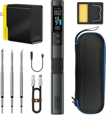 FNIRSI HS-02B 100W Portable Corded Soldering Iron Kit, 2S Fast Heating,... 