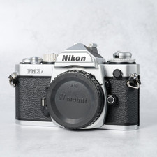Nikon FM3A Silver 35mm SLR Film Camera Tested w/Front Cap