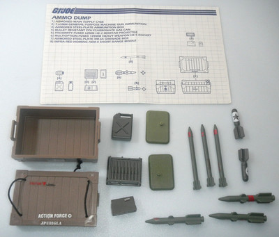 1985 Ammo Dump Unit Battlefield Accessories G.I. GI Joe 100% Complete 3.75 ARAH