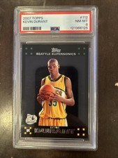 2007-08 Topps Kevin Durant #112 (RC) PSA8 Rookie Card Seattle Supersonics. rookie card picture