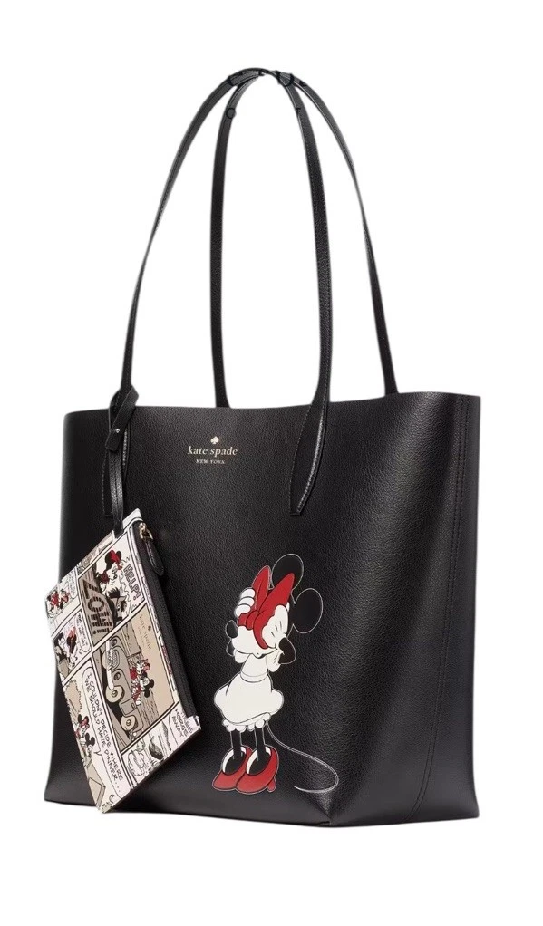 Borsa Kate Spade x Disney Minnie Mo reversibile in pelle novità con polso