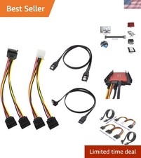 Versatile 4-Pack SATA III Data Splitters with 90 Straight Cords for PC