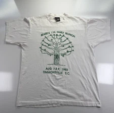 VTG Lg Screen Stars Tee 1992 Beards Family Reunion USA Made Shirt Single Stitch