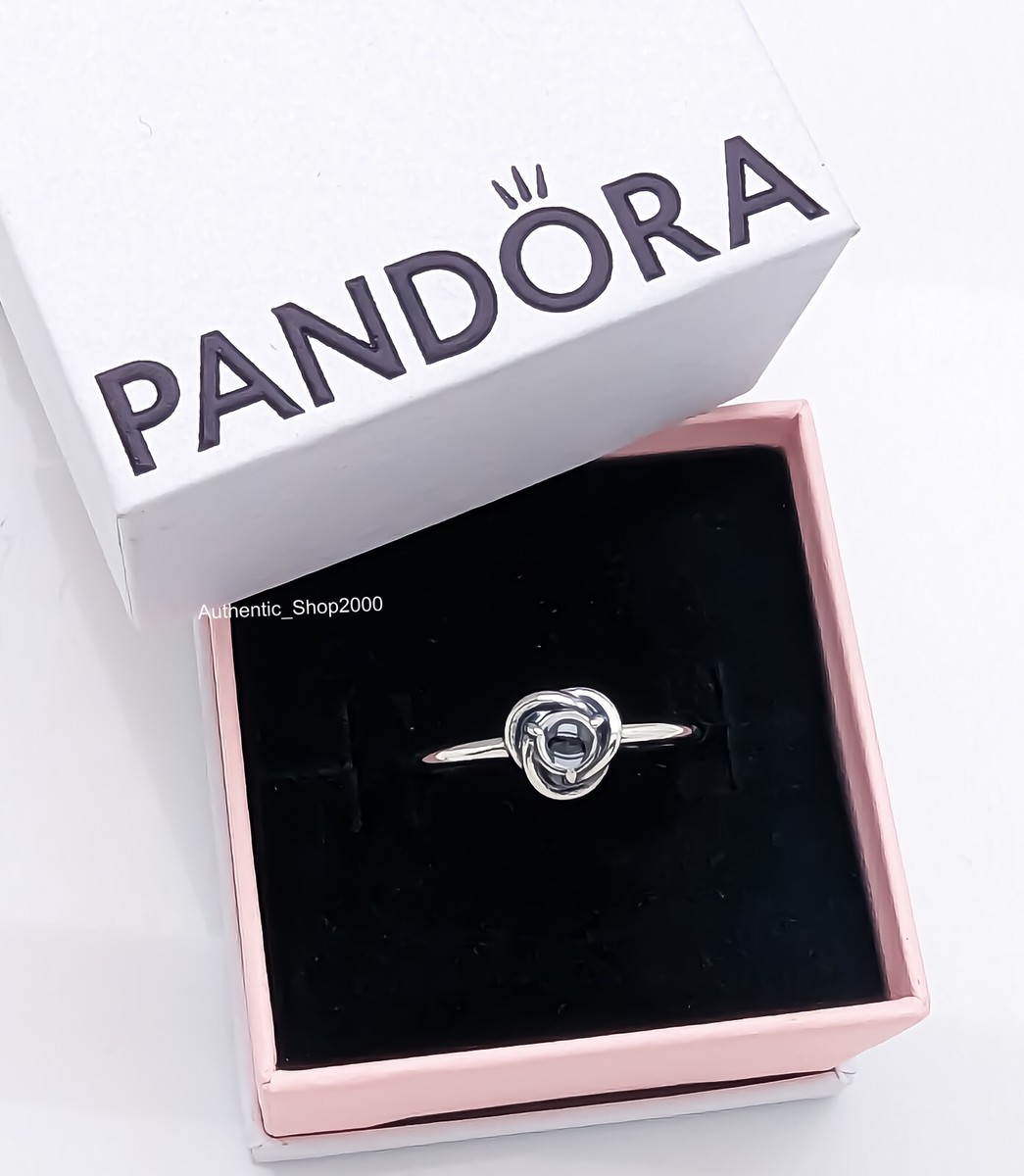 New Authentic PANDORA 925 April Clear Crystal Eternity Circle Ring