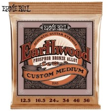 Ernie Ball Earthwood Phosphor Brnze Custom Light Acoustic Guitar Strings 12.5-56