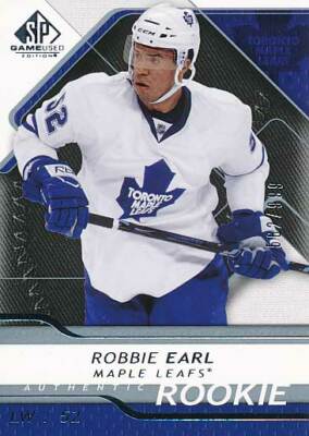 2008-09 SP Game Used #150 ROBBIE EARL - Rookie Card x/999 - Toronto Maple Leafs