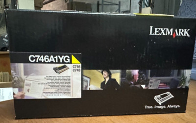 NEW SEAL!!! GENUINE Lexmark C746A1YG Yellow Toner Cartridge C746 C748 FREE SHIP