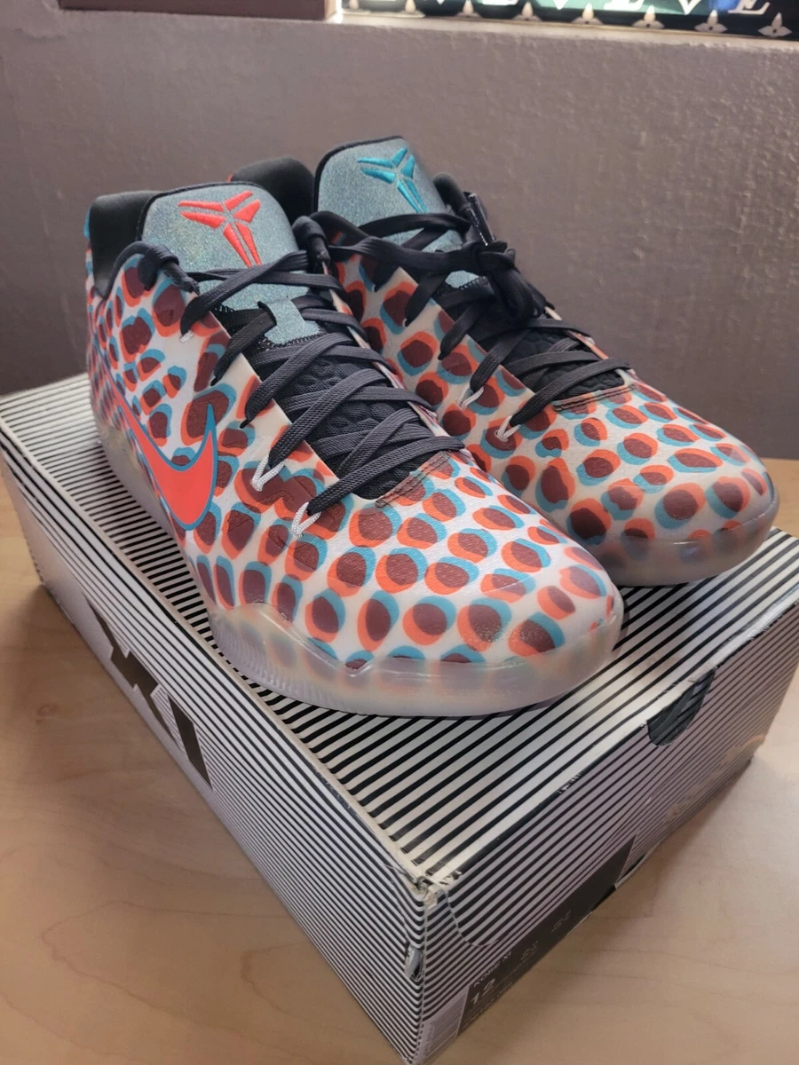 Nike Kobe XI 11 3D Polka-dot Gry/Crmson/Chlrn Blue-Anth(836183-084)Sz 12  Men NWB | eBay
