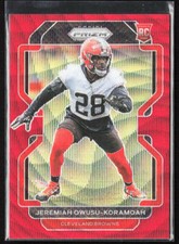 2021 Panini Prizm Jeremiah Owusu-Koramoah Red Wave Rookie /149 #389 Browns