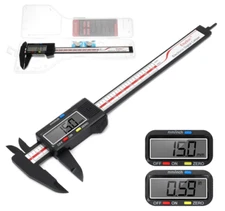 Esydon Digital Caliper 6Inch,Electronic Measuring Tool w LCD,Inch/mm Conversion