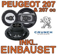 Peugeot 207CRUNCH Gti 16Cm Triax Lautsprecher Boxen Vorne Hinten Front Heck Neu