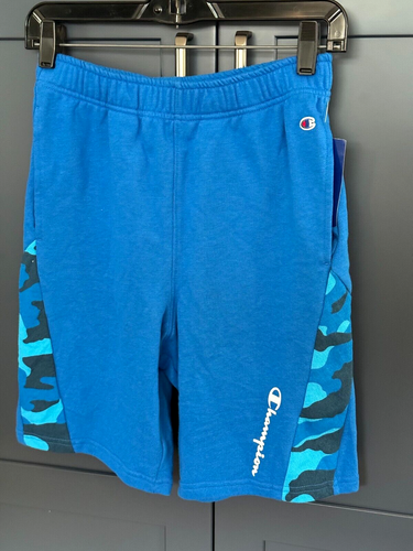 Champion Kids French Terry Shorts - Blue Camo - Size Large (14/16 years) - Picture 2 of 7
