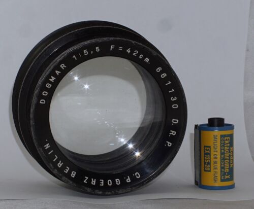 C.P. Goerz DOGMAR f5.5 42cm 420mm 16 1/2" Ultra Large Format 8x10, 11x14 Lens - Picture 1 of 4