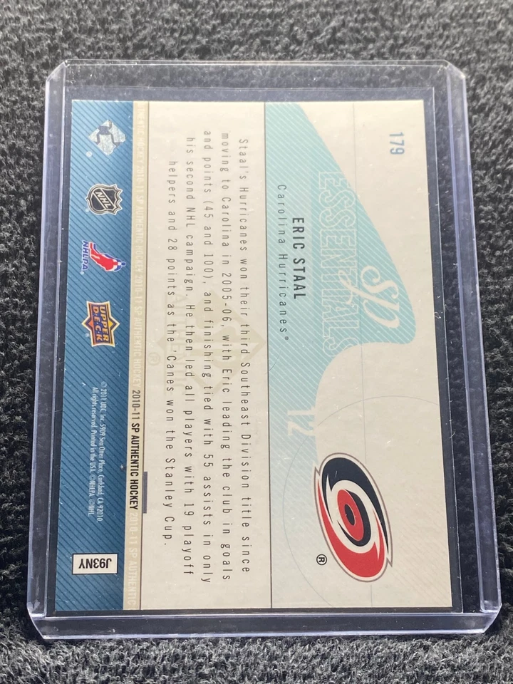 2010-11 SP Authentic - Essentials - #179 Eric Staal *0675/1999* - Image 2 of 2