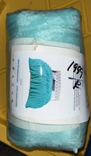 TOONOW SOFT FUZZY FAUX FUR THROW BLANKET FOR COUCH SOFA BED TEAL BLUE 