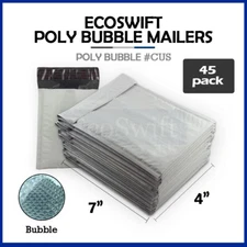 45 #0000 4 x 6 EcoSwift Poly Bubble Mailers Padded Envelope Shipping Supply Bags