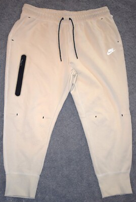 NIKE Women's Sportswear Tech Fleece Essential HR Pants Beige Plus Size 1X NWT
