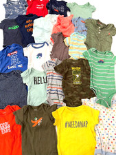 23 Piece Baby Boy Short Sleeve One Piece Bodysuits Size Newborn NB Bundle Lot