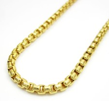 22" 2.5mm 9 Grams 14K Yellow Gold Italy Italian rounded Box Chain Necklace