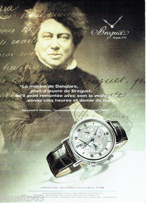 REKLAME WERBUNG 1016 2007 Breguet Uhr von Danglars das Erwachen des Teers