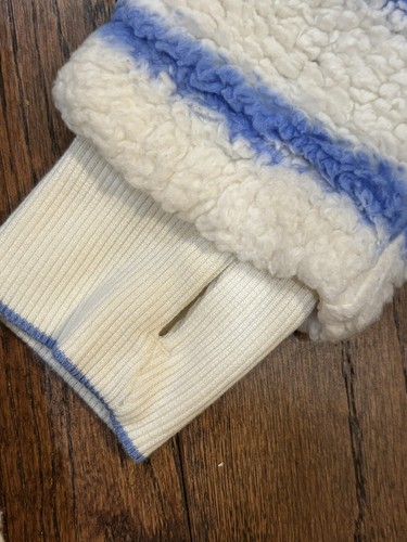 Vineyard Vines Blue White Striped High Pile Fleece Zip Up Sweatshirt Kids 10/12 - Picture 12 of 12