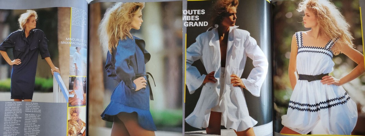 1981 Vogue PARIS Magazine Andrea Malkiewicz KIM ALEXIS Eva