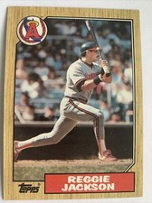 1987 Topps Baseball Card #300 Reggie Jackson California Angels NMMT Free Ship!