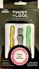 SUSAN BATES - TWIST AND LOCK - INTERCHANGEABLE CROCHET HOOK - SIZE J N K
