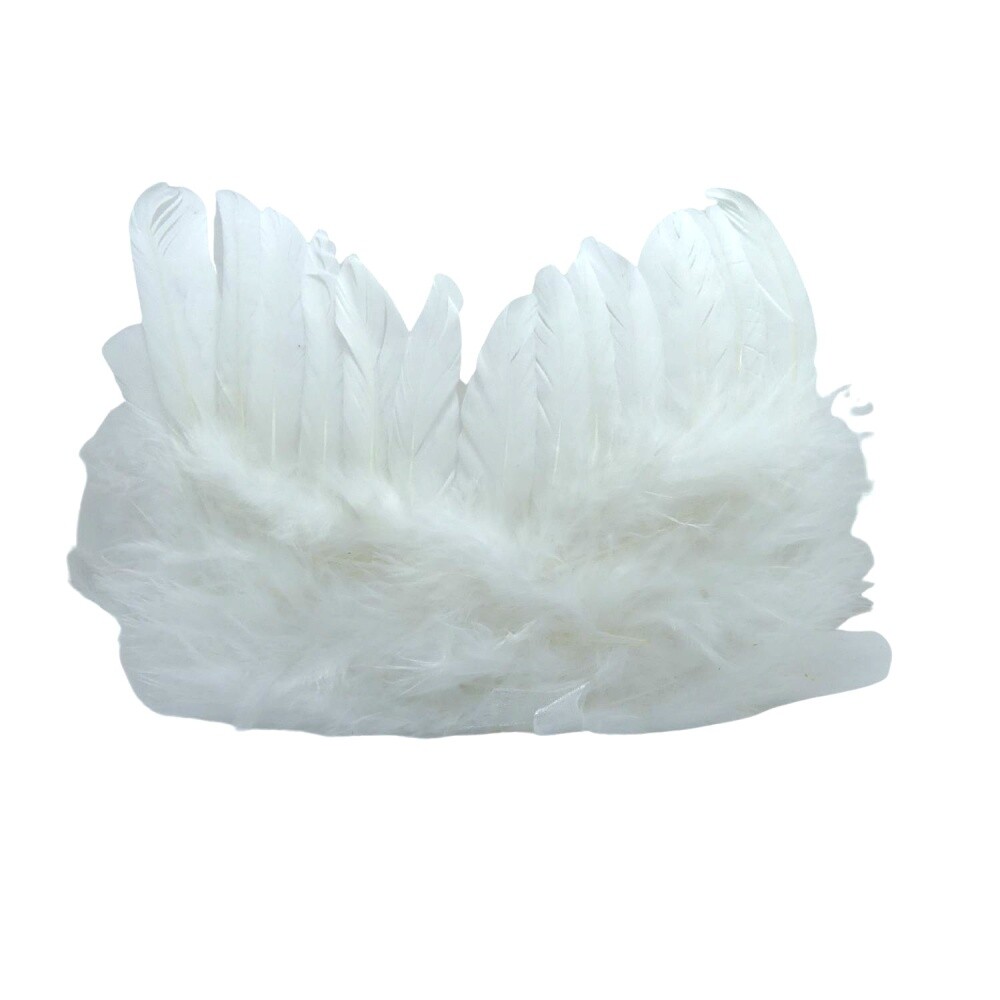 Alas De Pluma Blancas 12 Pzs. Ángel Decoración De Navidad Árbol De Navidad