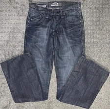 Rock & Republic Boot Cut Jeans Mens Sz 29  Button Fly / Rear Pocket Flaps Rare