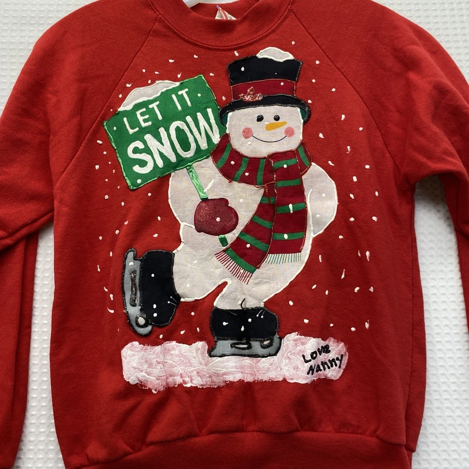 Suéter de Navidad Fruit Of The Loom años 90 niños talla grande 14-16 vintage Foto 2 de 4