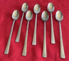Ekco Eterna stainless Carolyn lot of 7 ice teaspoons 7 3/16"