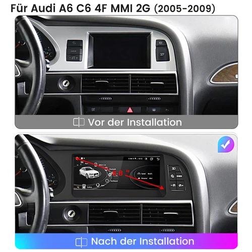 Android13 8.8" Radio Coche CarPlay GPS Navi Para AUDI A6 C6 MMI 2G 2005-2009 6+128G - Imagen 4 de 17