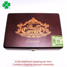 Perez Carrillo Encore Majestic Empty Wood Cigar Box 9.75" x 6.5" x 2"