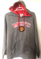 Manchester United Long Sleeve Gray Hoodie Official Merchandise Size Small