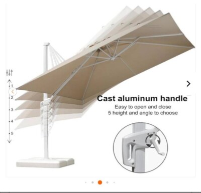 lime green umbrella patio Square Light product::new Color:Circles Glatz expands 2026 parasol Weather resistant polyester canopy