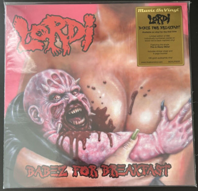 LORDI BABEZ FOR BREAKFAST RED & BLACK VINYL LP NUMBERED LIMITED NEW SEALED MINT