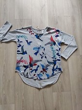 Image of Stella Soft Touch Bird Leaves Leisure Top With Back Zip Detail New 8/10/12