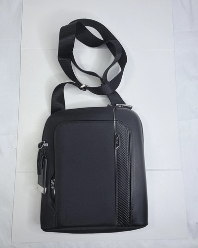 TUMI Black Ballistic Nylon Crossbody Messenger Travel Tablet Shoulder Bag