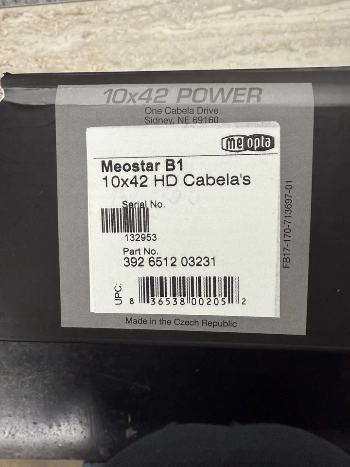 Meopta Meostar B1 10x42 HD Cabela’s Binoculars - Image 2 of 4