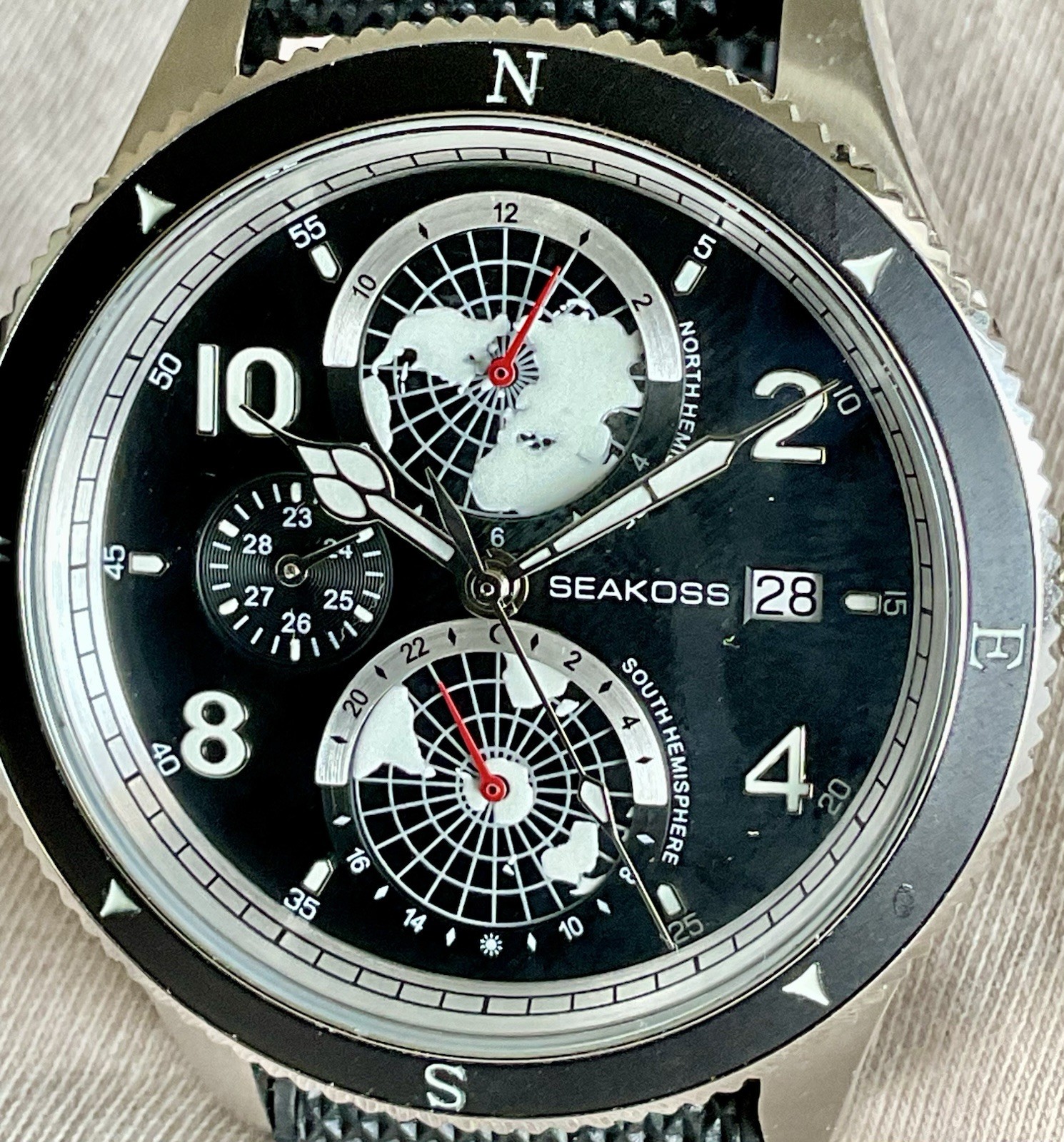 Multifunction Seakoss Automatic Hemisphere Watch … - image 1