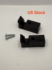 1 3/4" Shower Door Wall Jamb Bumper Guide Black With Screws for 3/16 & 1/4 glass