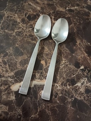 Lot Of 2 Retroneu ASPEN 18/8  Stainless Soup Spoons 