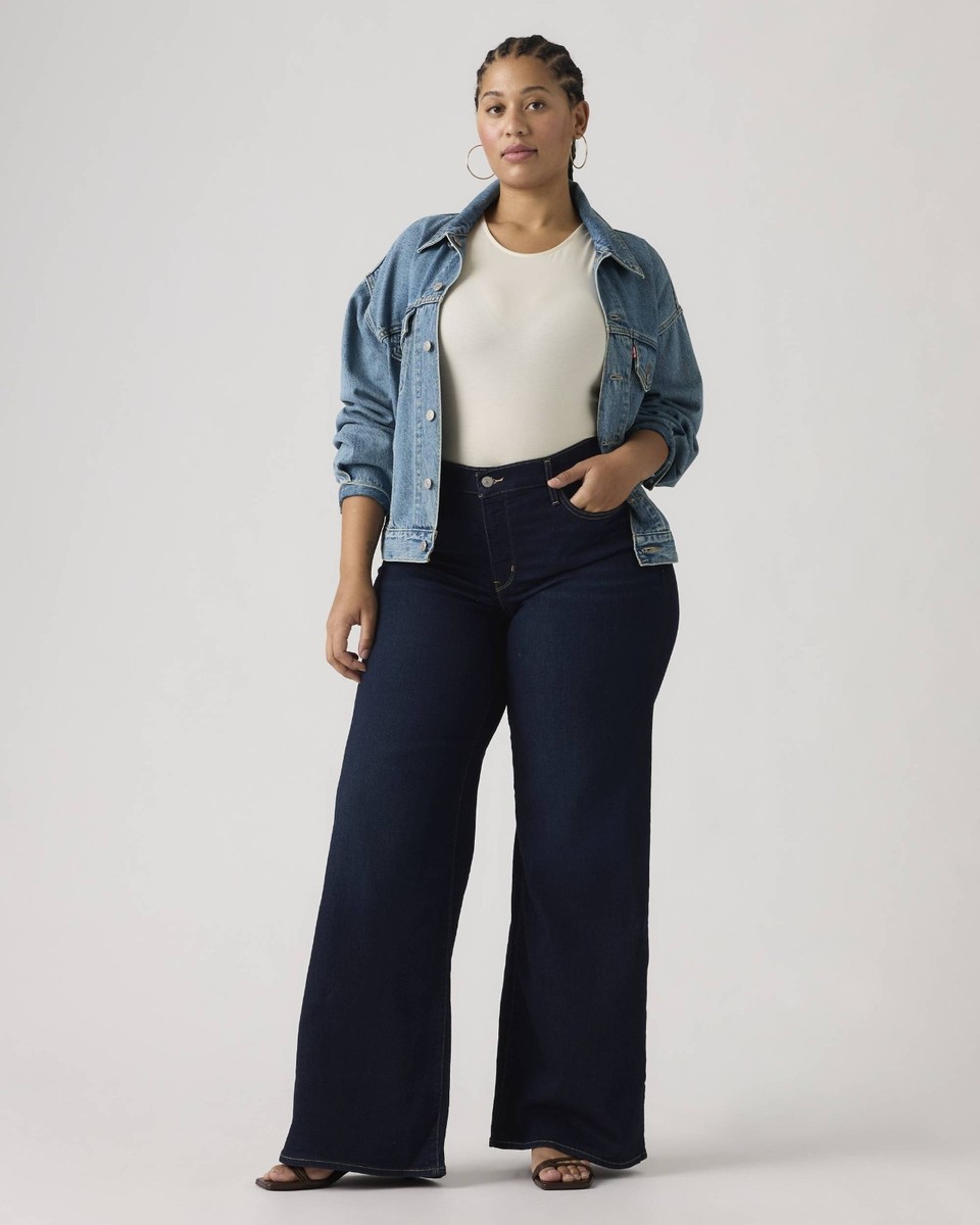 Levi's 318 Shaping Wide Leg Women's Jeans, Chances Are - Dark Wash