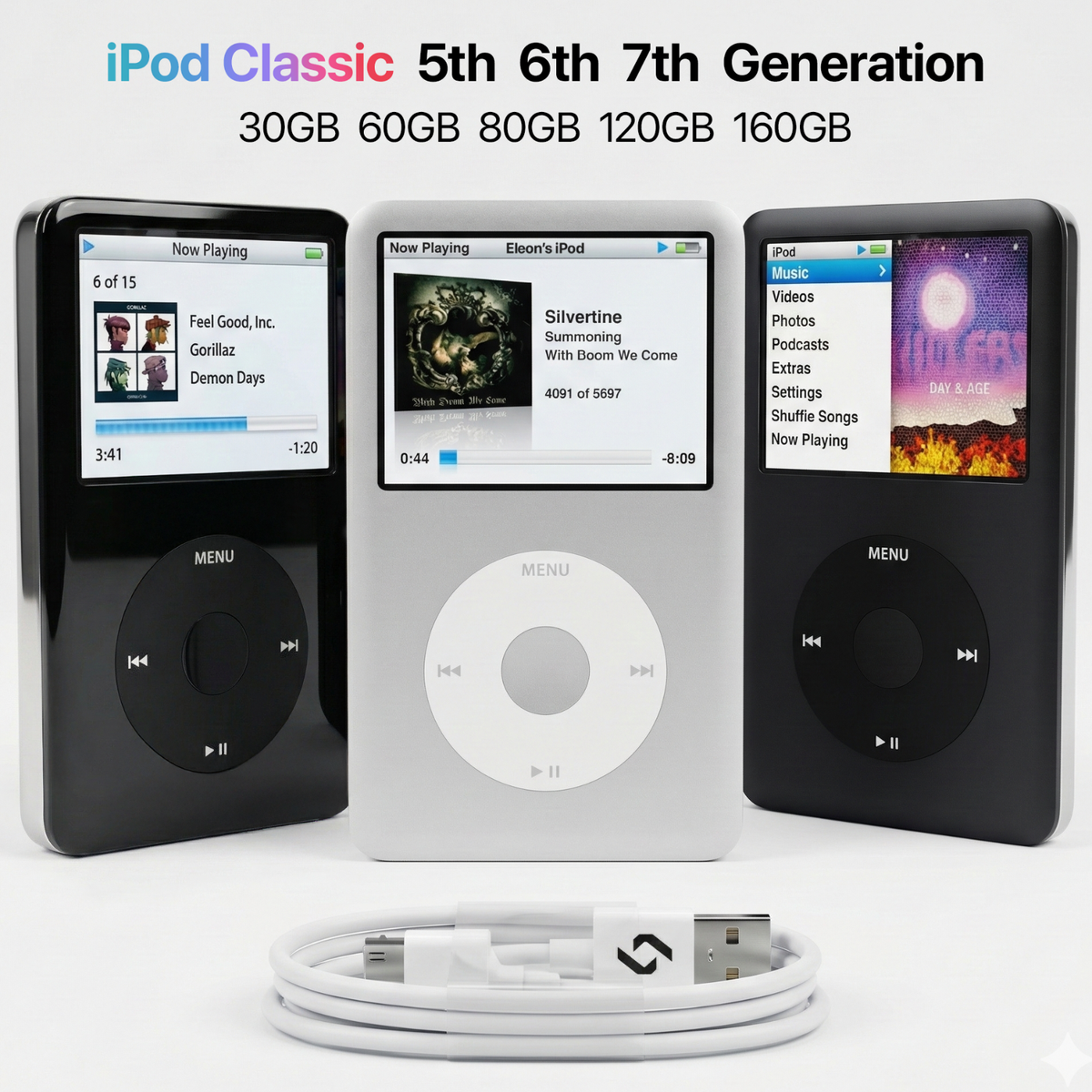 iPod Classic 5th 6th 7th Generation 30GB 60GB 80GB 120GB 160GB All