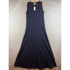 Ann Taylor Weekend Navy Blue Sleeveless Cotton Maxi Dress Size 8 NWT