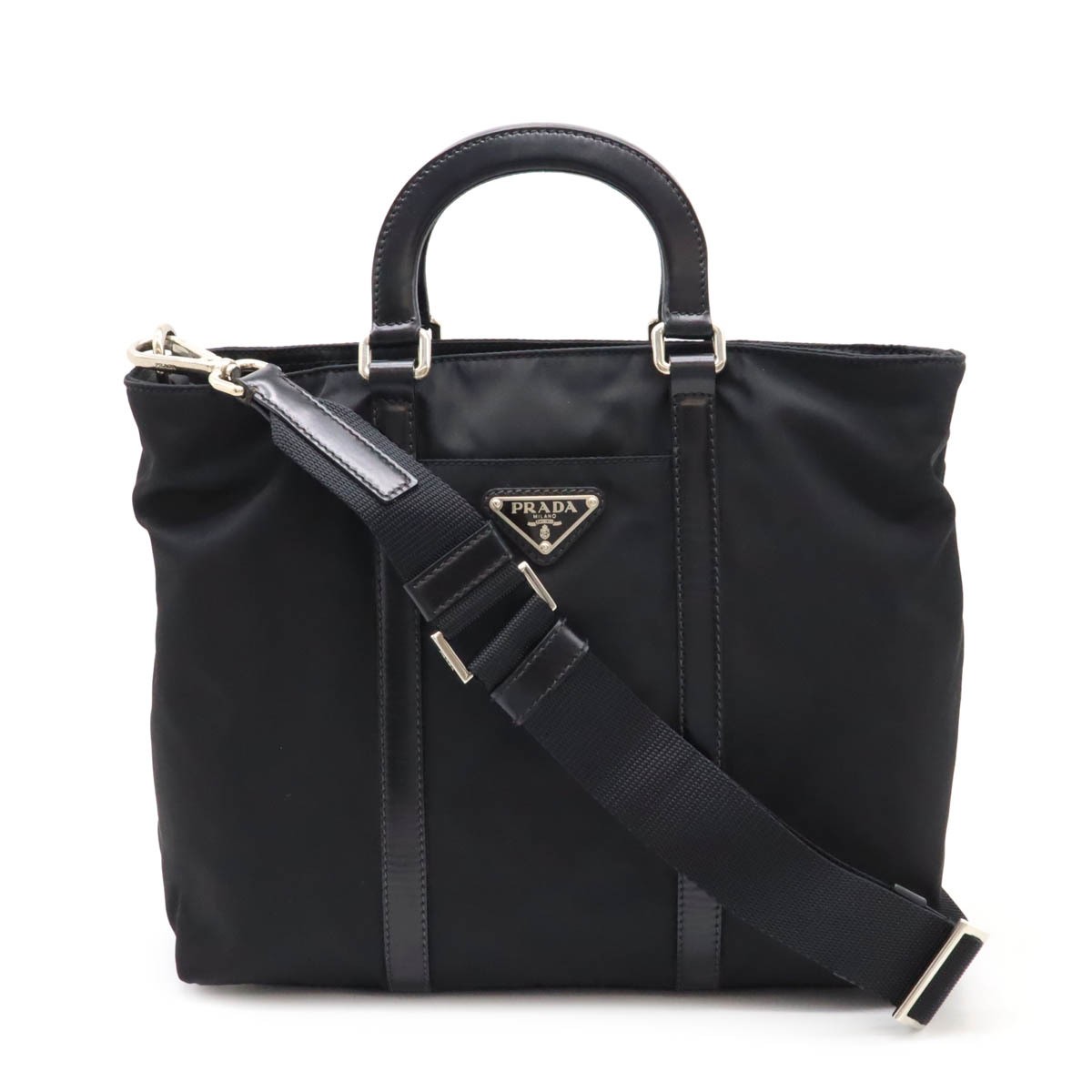 Prada Nylon & Leather 2-Way Tote Bag - Shoulder & Crossbody