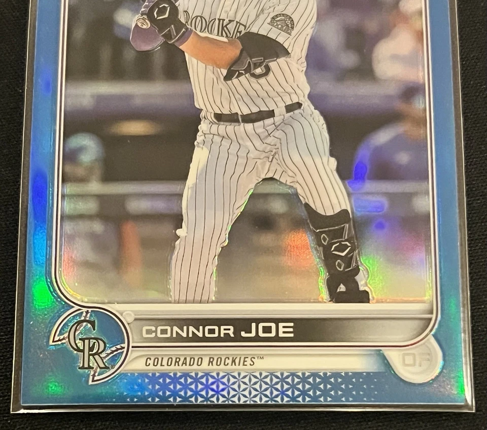 2022 Topps Chrome Connor Joe #USC33 Blue Refractor /199 Colorado Rockies - Image 3 of 4