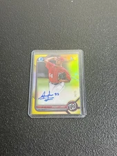 2022 Bowman - Chrome Prospect Autographs Andry Lara #CPA-AL Yellow Refractor /75